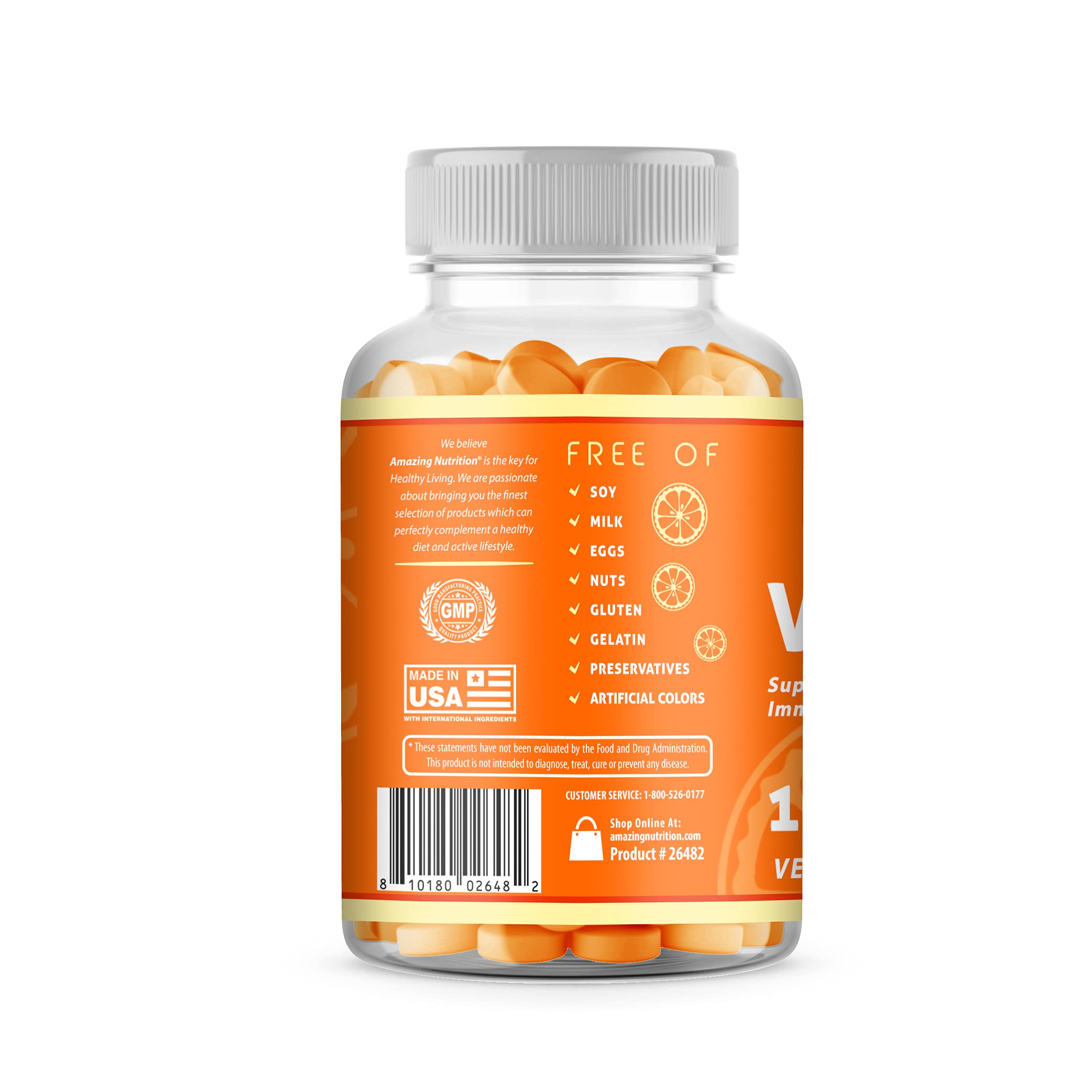 Foto 4 pulgar | Suplemento de Vitamina C Amazing Nutrition 120 Gomitas - Venta Internacional