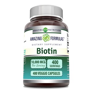 Foto 1 | Suplemento Amazing Nutrition Fórmulas con Biotina 10000 MCG 400 Cápsulas Vegetarianas - Venta Internacional