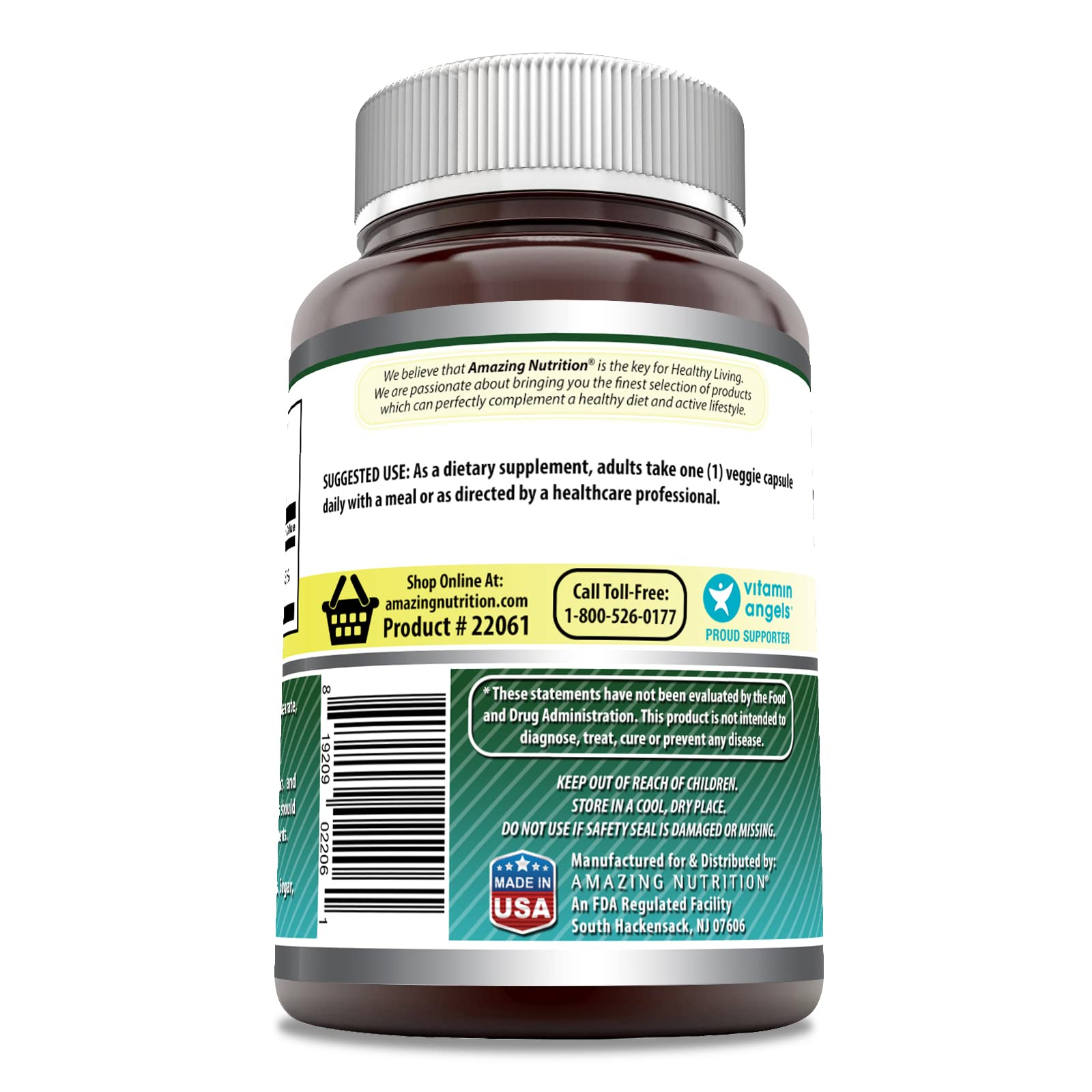 Foto 3 pulgar | Suplemento Amazing Nutrition Fórmulas con Biotina 10000 MCG 400 Cápsulas Vegetarianas - Venta Internacional