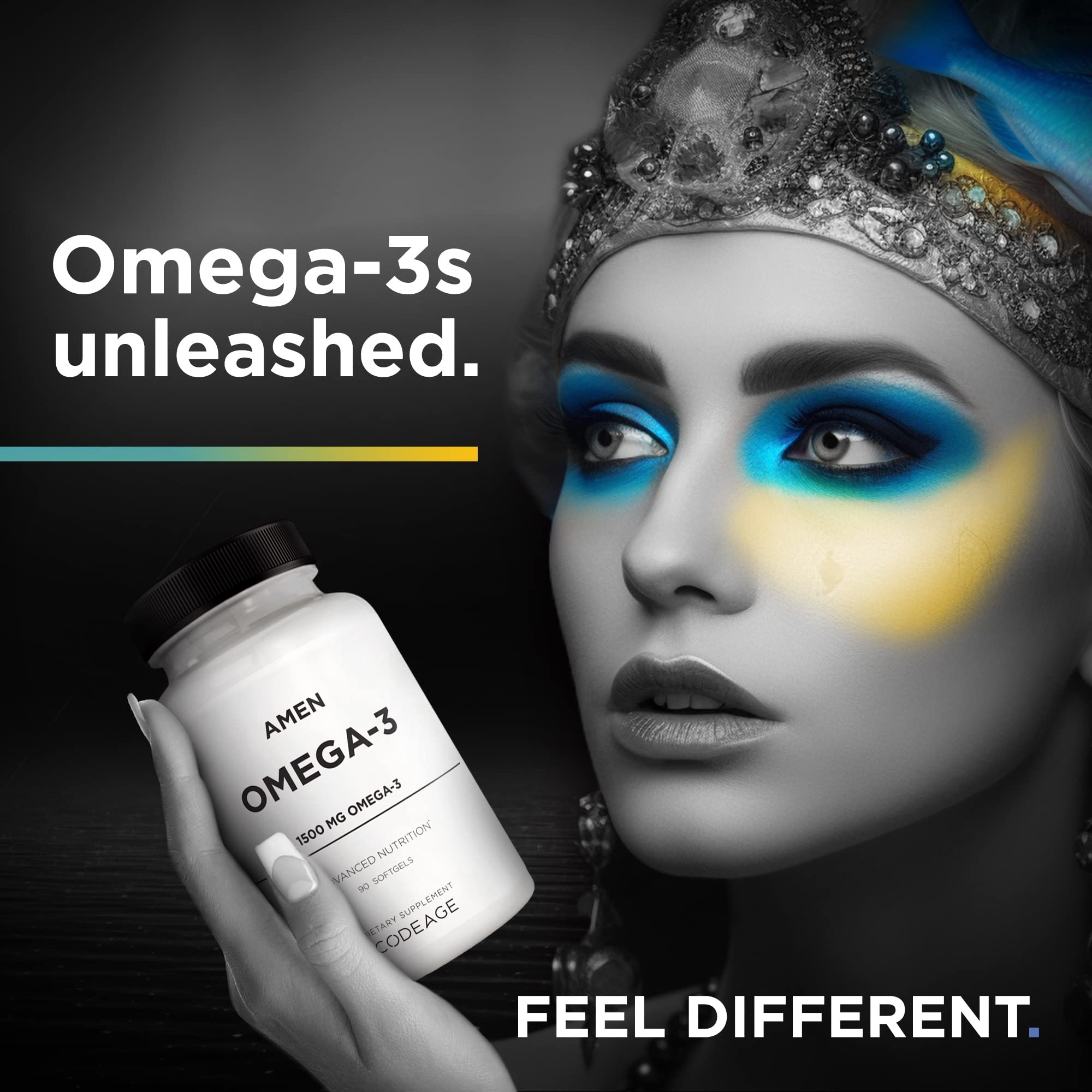 Foto 8 pulgar | Suplemento Amen Omega-3 1500 mg de Alta Potencia 90 Cápsulas - Venta Internacional