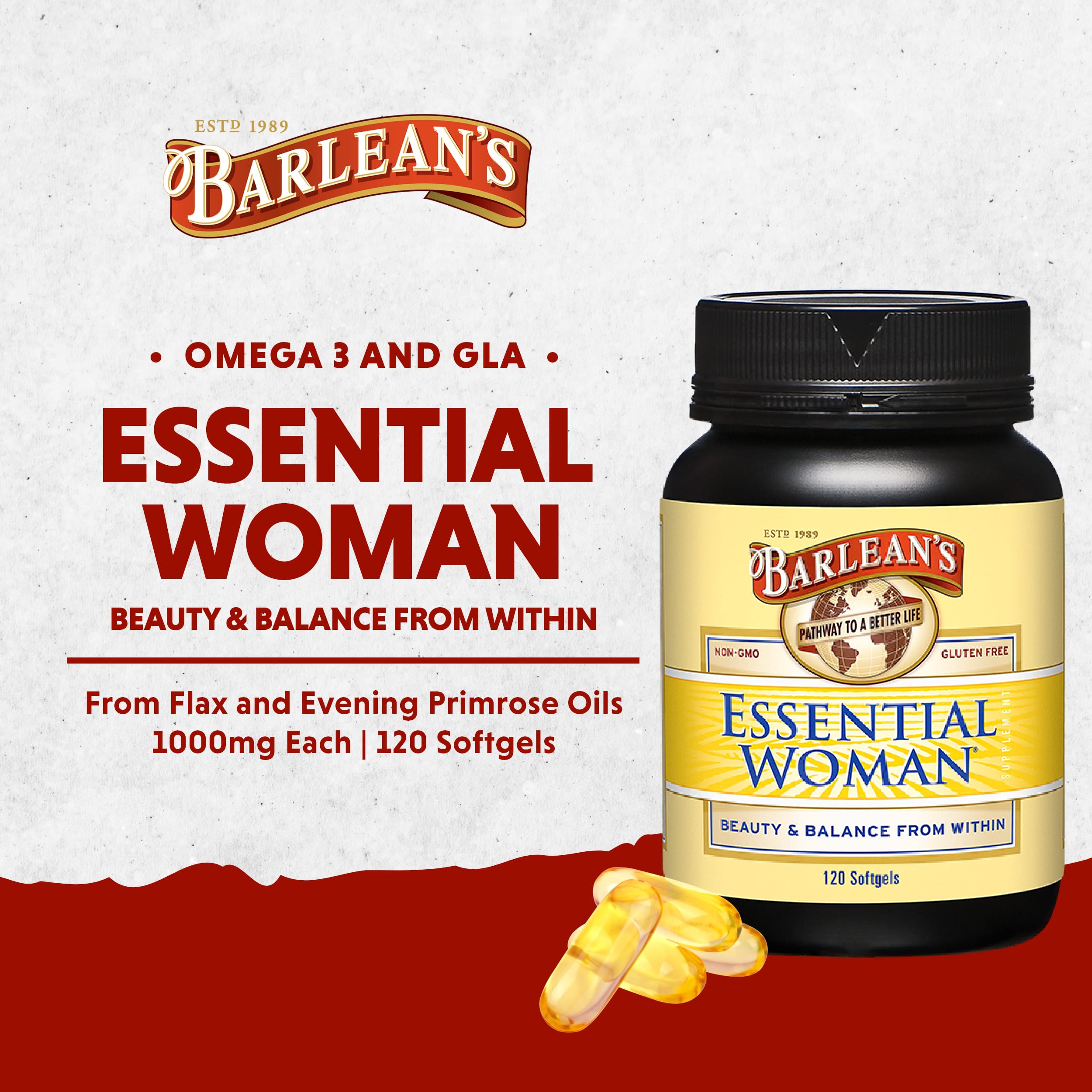 Foto 3 pulgar | Suplemento Barlean's Essential Woman Hormonal Balance 120 Unidades - Venta Internacional