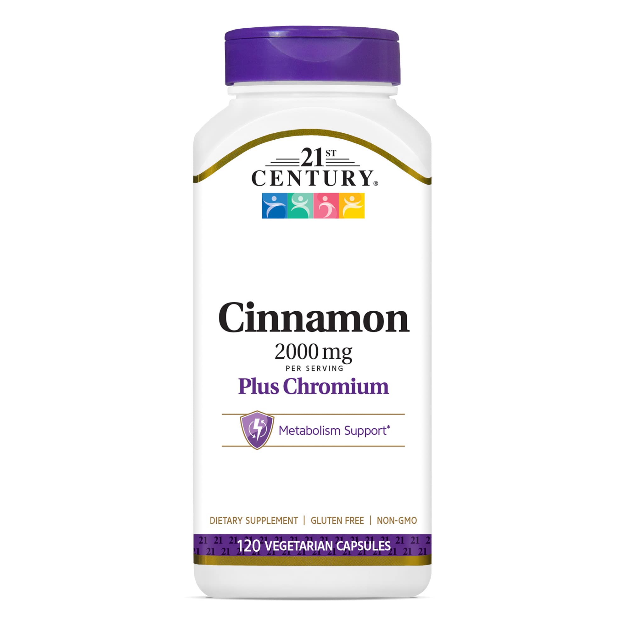 Foto 2 pulgar | Suplemento 21st Century Cinnamon 2000 Mg Con Cromo 120 Cápsulas - Venta Internacional