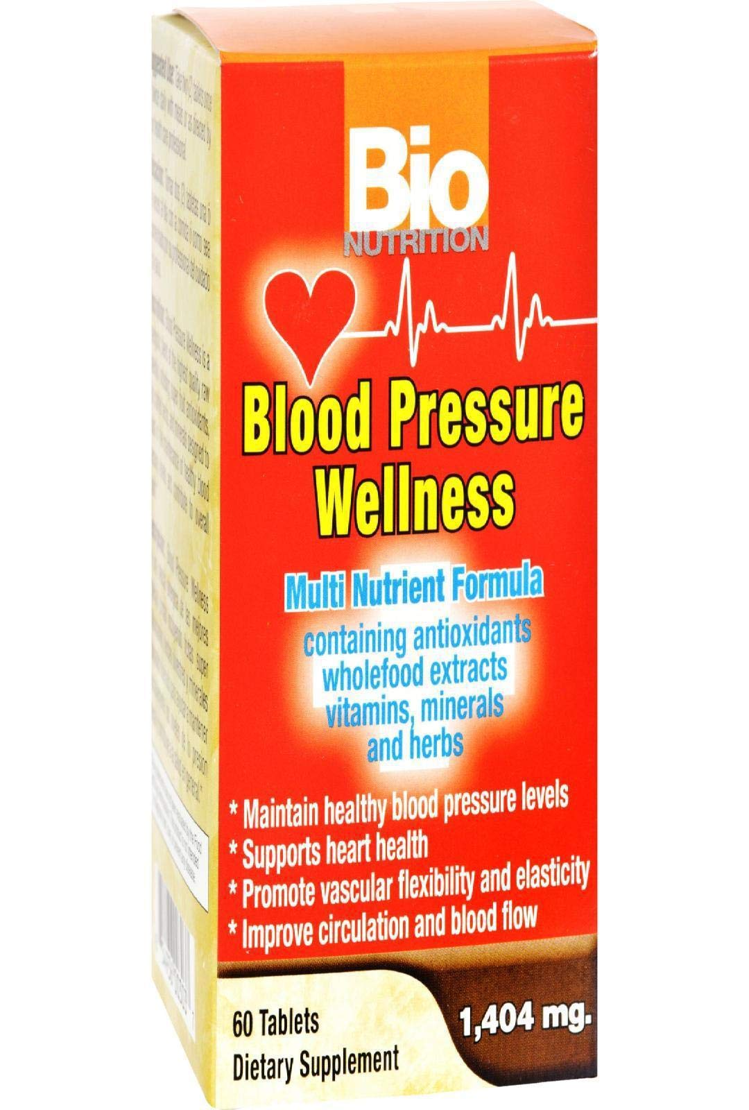 Suplemento Bio Nutrition Blood Pressure Wellness 60 Comprimidos - Venta Internacional