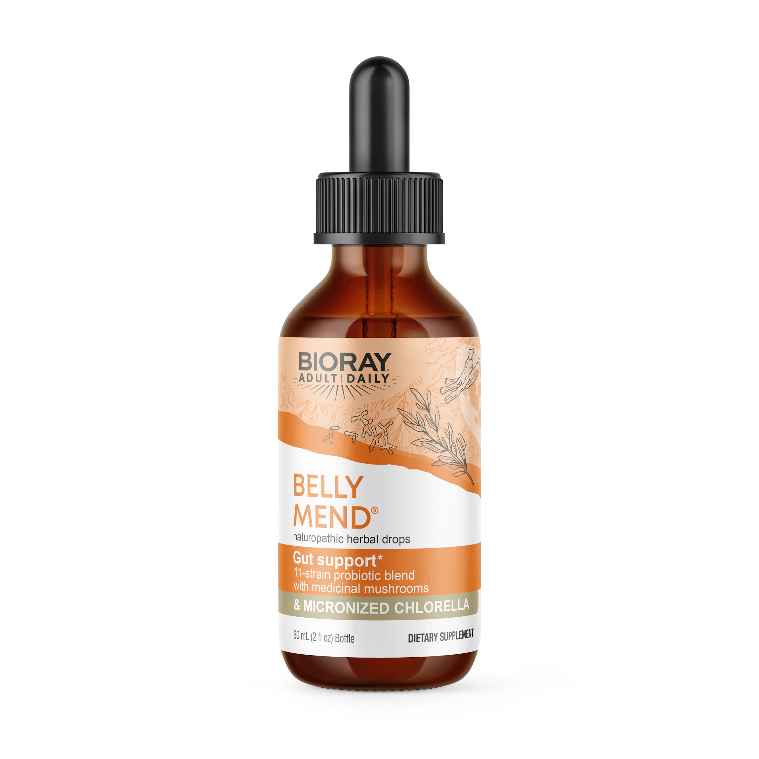 Foto 2 pulgar | Suplemento Probiótico Bioray Daily Belly Mend, 60 Ml, 11 Cepas - Venta Internacional.