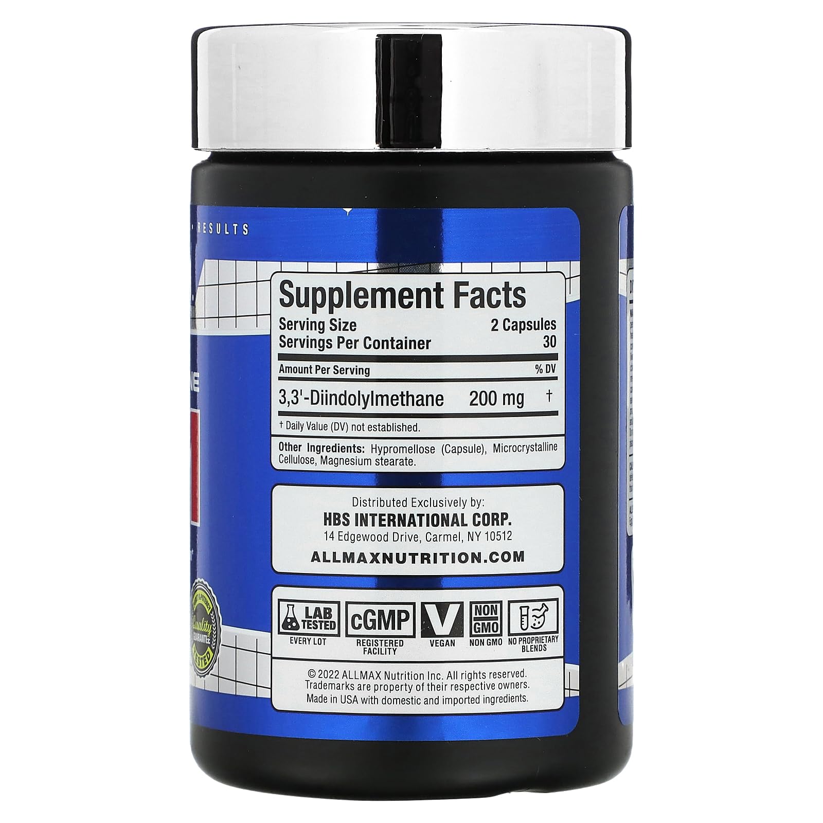 Foto 3 pulgar | Suplemento Allmax Nutrition D.i.m. 100 Mg (60 Cápsulas) - Venta Internacional.