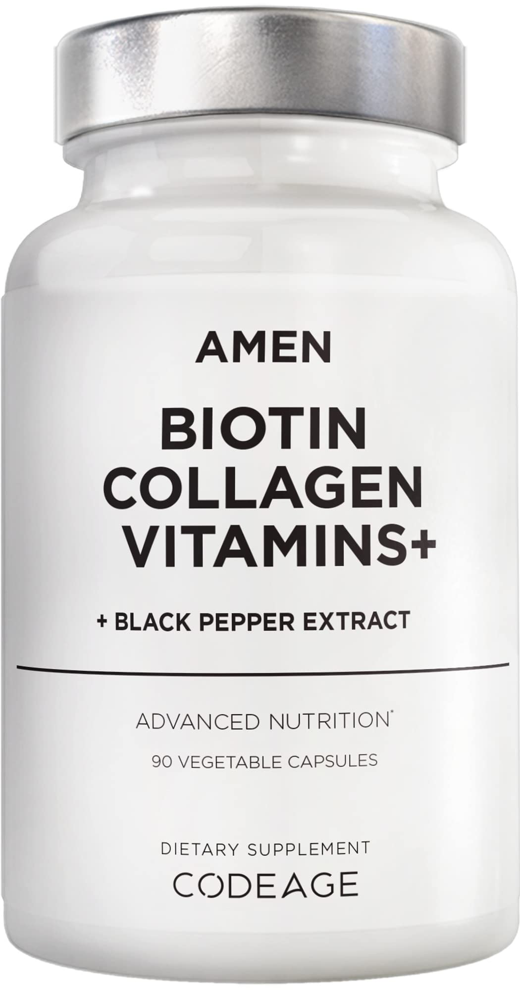 Foto 2 pulgar | Suplemento Amén Biotina Colágeno y Vitaminas 10 000 Mcg 90 Cápsulas - Venta Internacional