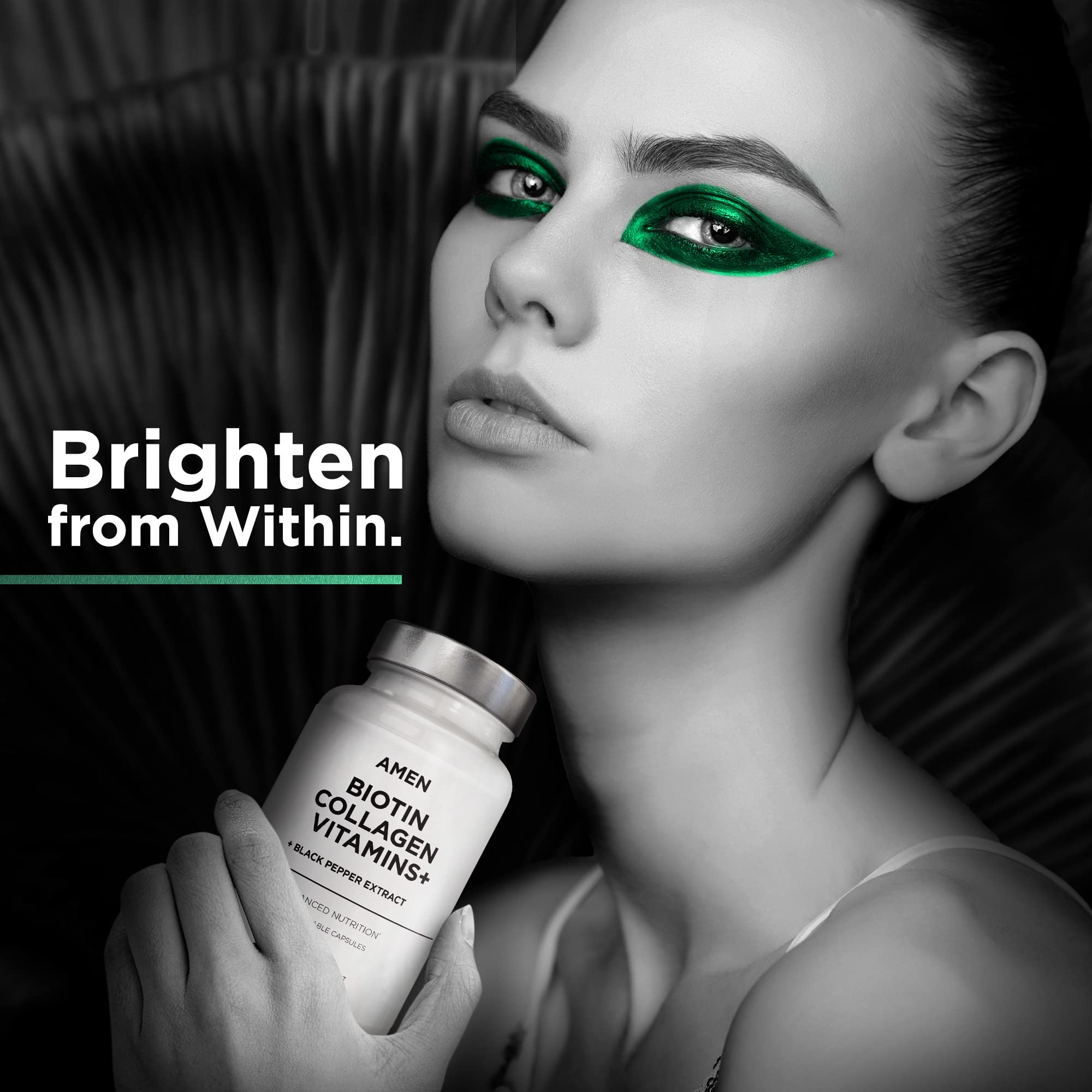 Foto 6 | Suplemento Amén Biotina Colágeno y Vitaminas 10 000 Mcg 90 Cápsulas - Venta Internacional
