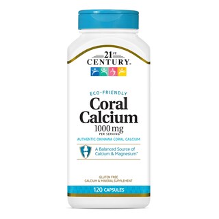 Foto 1 | Cápsulas de Calcio Coral 21st Century 1000 mg 120 Cápsulas - Venta Internacional