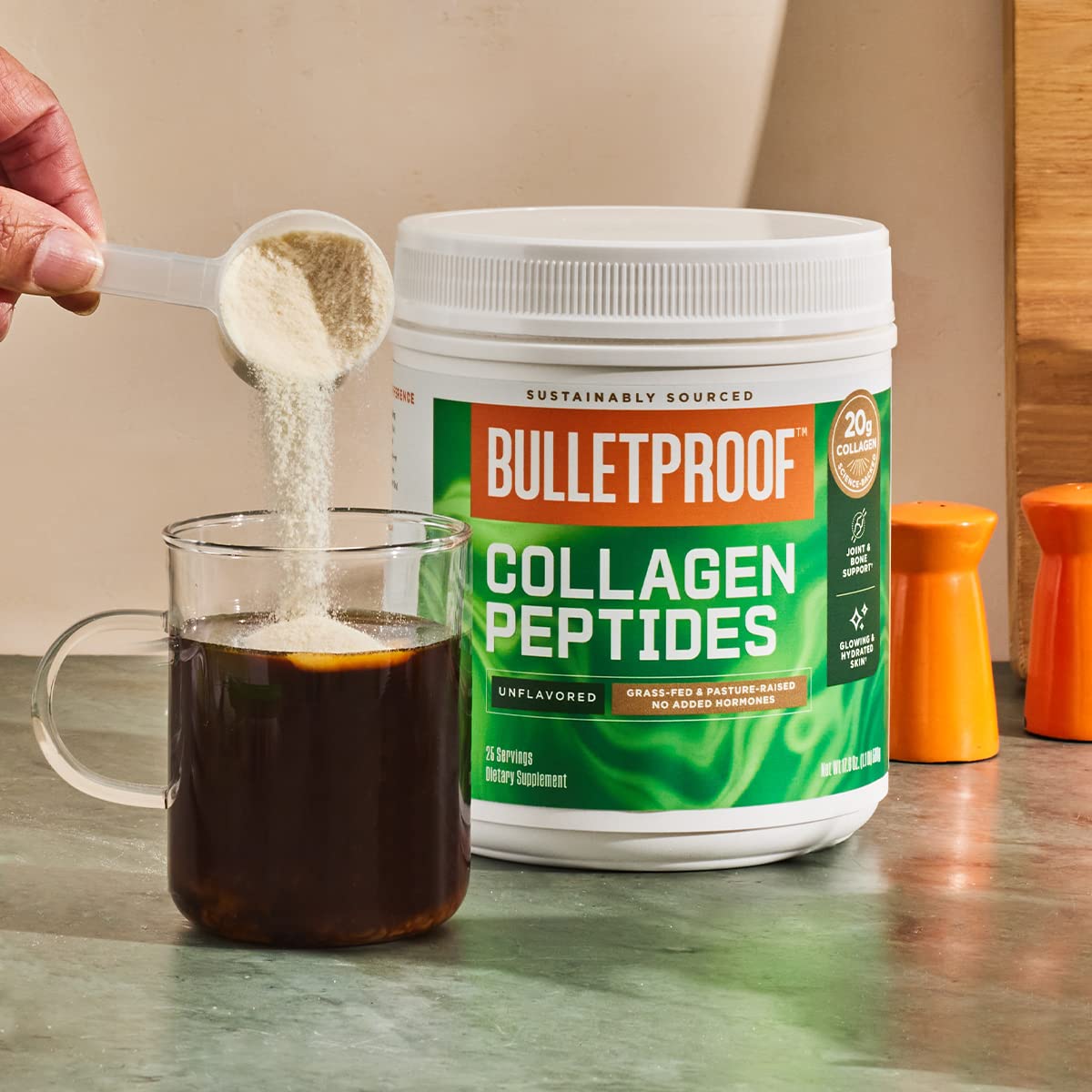 Foto 3 | Péptidos de Colágeno en Polvo a Prueba de Balas sin Sabor 400 ml - Venta Internacional
