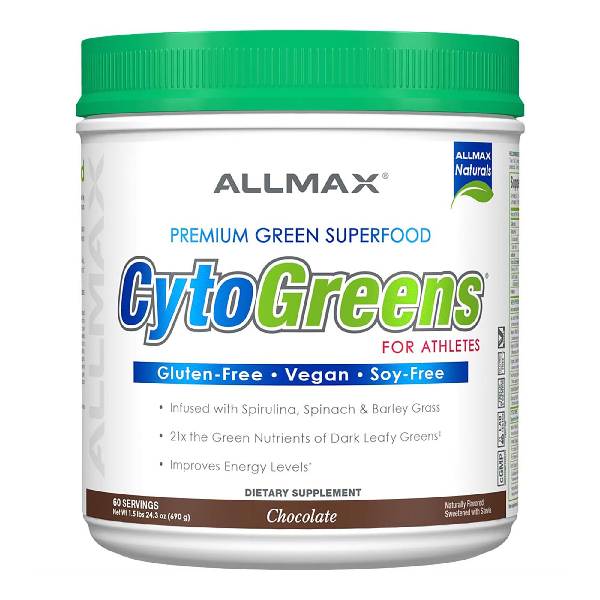 Foto 2 pulgar | Suplemento Allmax Cytogreens Chocolate 680 G 60 Porciones - Venta Internacional.
