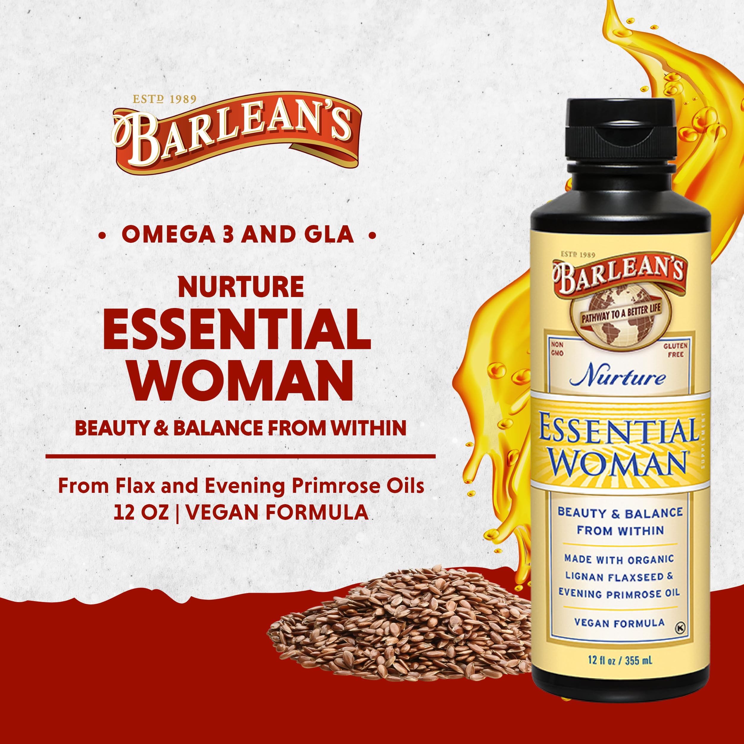 Foto 3 pulgar | Suplemento Barlean's Essential Woman Liquid 355 Ml Para Mujeres - Venta Internacional.
