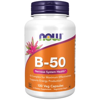 Foto 1 | Suplementos Now Foods De Vitamina B 50 Mg 100 Cápsulas Vegetarianas - Venta Internacional