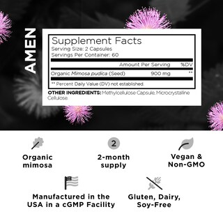 Foto 2 | Suplemento Amen Organic Mimosa Pudica 900 mg 120 Cápsulas - Venta Internacional