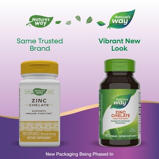 Foto 2 | Suplemento De Quelato De Zinc Nature's Way 30 Mg 100 Cápsulas - Venta Internacional.