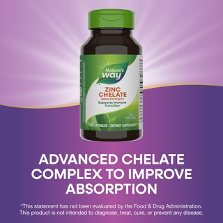 Foto 4 | Suplemento De Quelato De Zinc Nature's Way 30 Mg 100 Cápsulas - Venta Internacional.