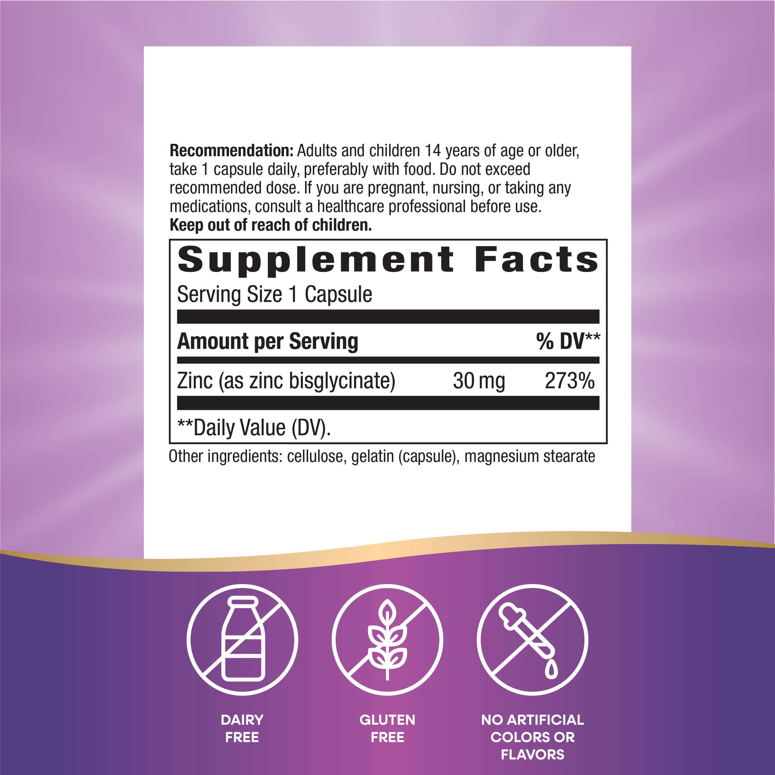 Foto 6 pulgar | Suplemento De Quelato De Zinc Nature's Way 30 Mg 100 Cápsulas - Venta Internacional.