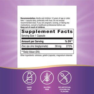 Foto 5 | Suplemento De Quelato De Zinc Nature's Way 30 Mg 100 Cápsulas - Venta Internacional.