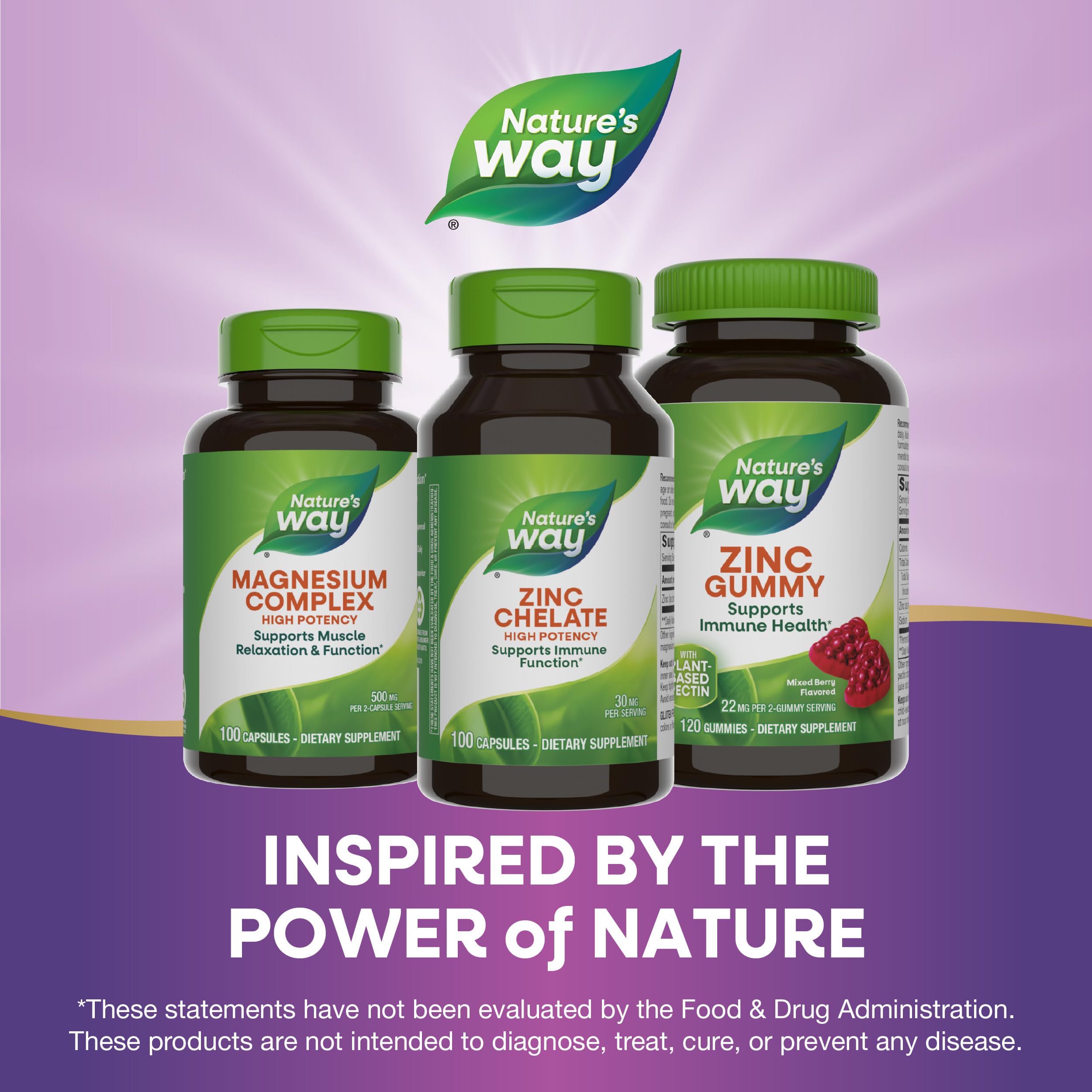 Foto 7 | Suplemento De Quelato De Zinc Nature's Way 30 Mg 100 Cápsulas - Venta Internacional.