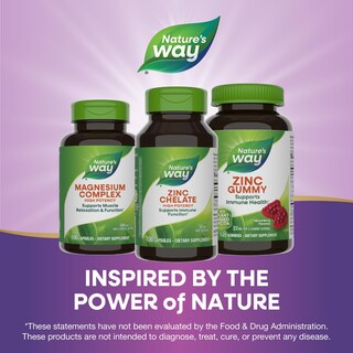 Foto 7 | Suplemento De Quelato De Zinc Nature's Way 30 Mg 100 Cápsulas - Venta Internacional.