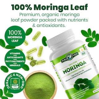 Foto 4 | Cápsulas De Moringa Pura Vida Moringa De Origen Único, 120 Unidades, 500 Mg - Venta Internacional.
