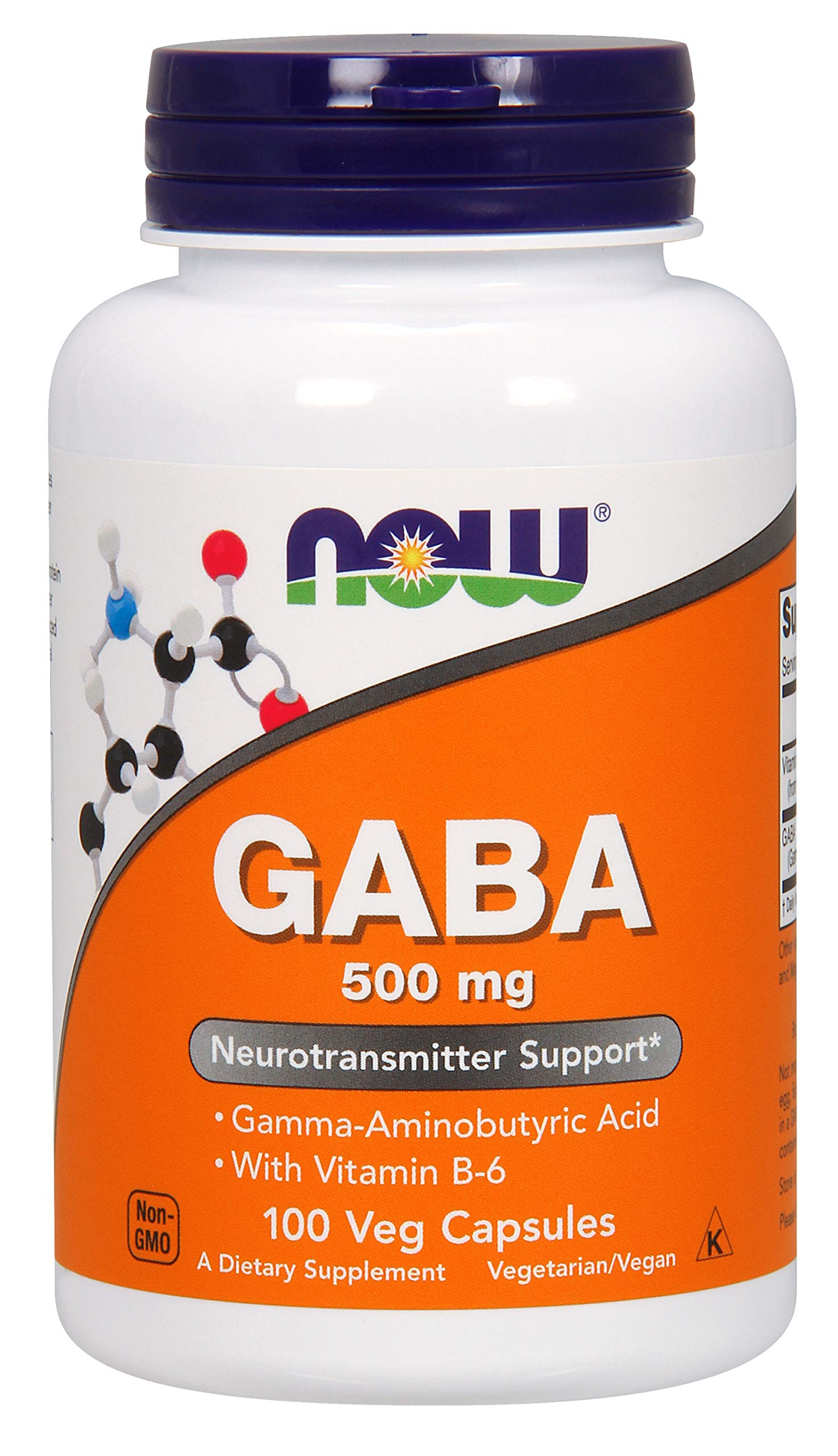 Foto 2 pulgar | Suplemento Now Foods Gaba 500 Mg 100 Cápsulas Con Vitamina B-6 - Venta Internacional.