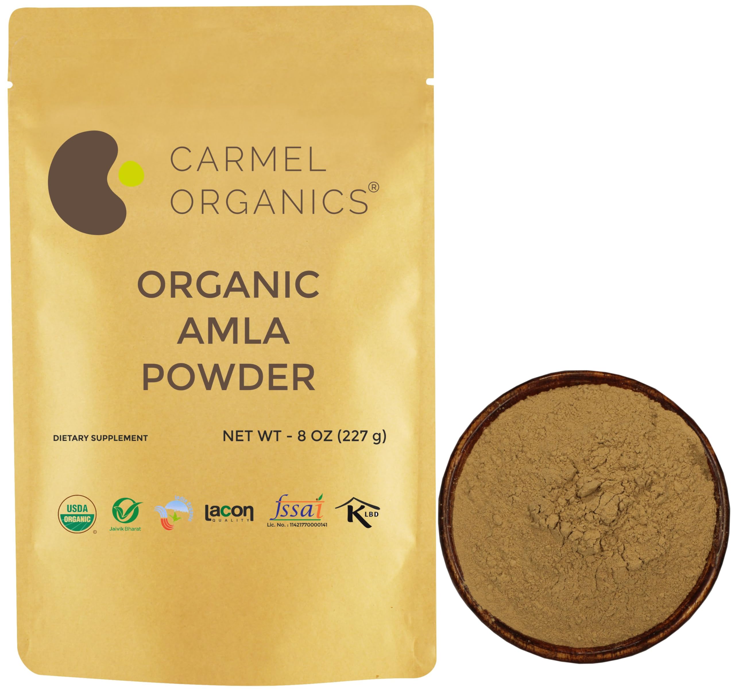 Foto 2 pulgar | Suplemento en Polvo Carmel Organics Amla Powder de 227 g-Venta Internacional