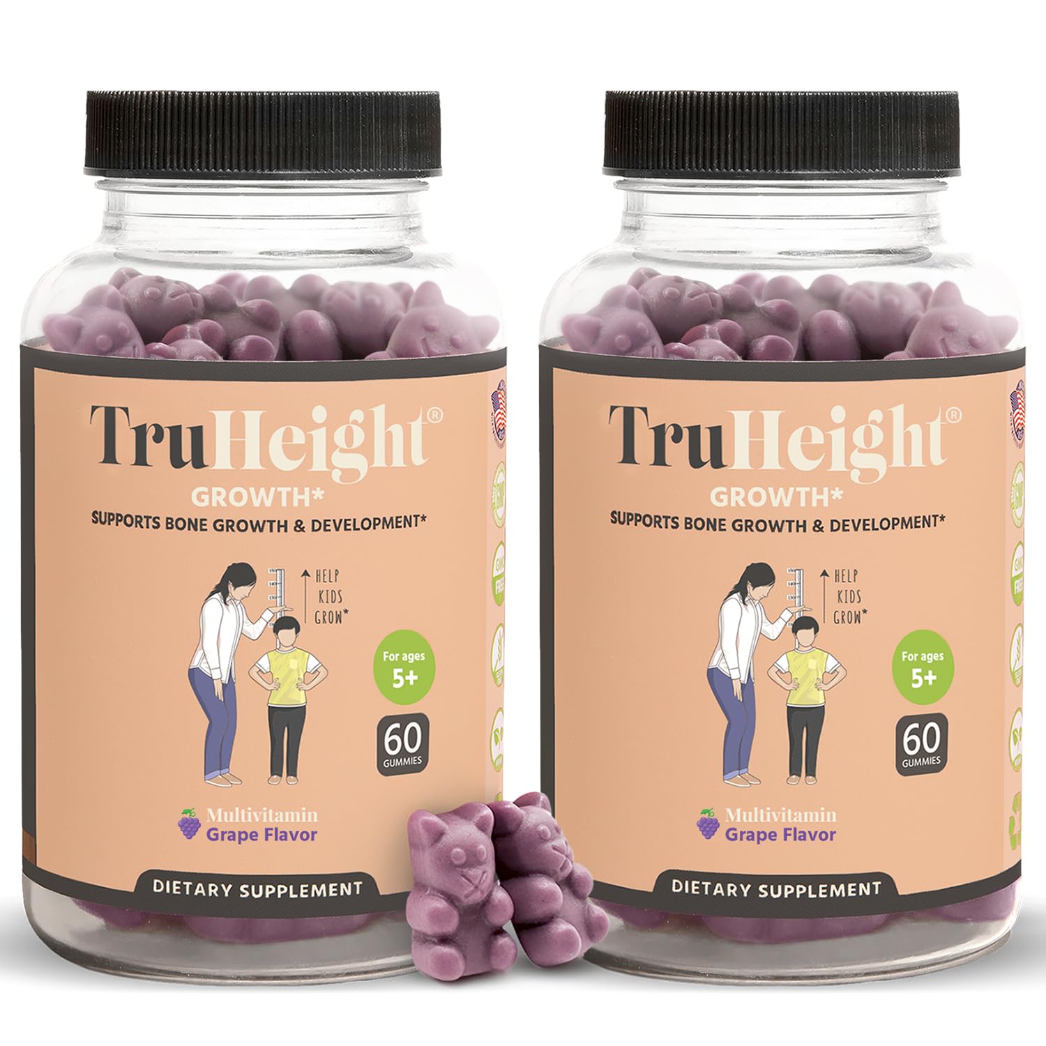 Foto 2 pulgar | Suplemento Para Crecer En Altura Truheight Gummies Con Sabor A Uva - Venta Internacional.