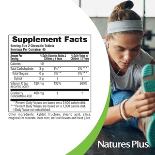 Foto 5 | Suplemento Natures Plus Ultra Masticable Cranberry X180 Tabletas - Venta Internacional.