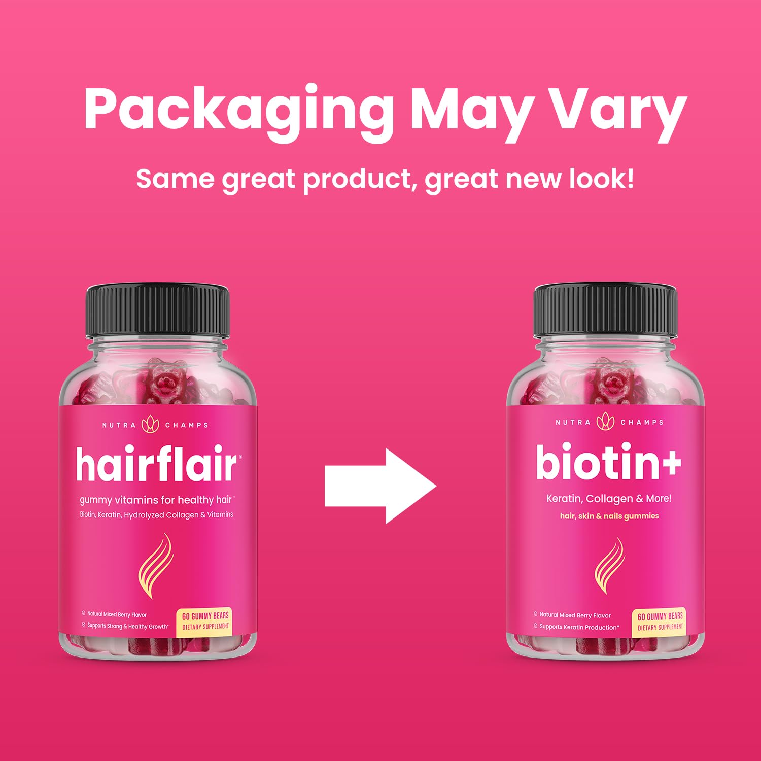 Foto 8 pulgar | Gomitas Nutrachamps Para Cabello, Piel Y Uñas Con Biotina Y Queratina - Venta Internacional.