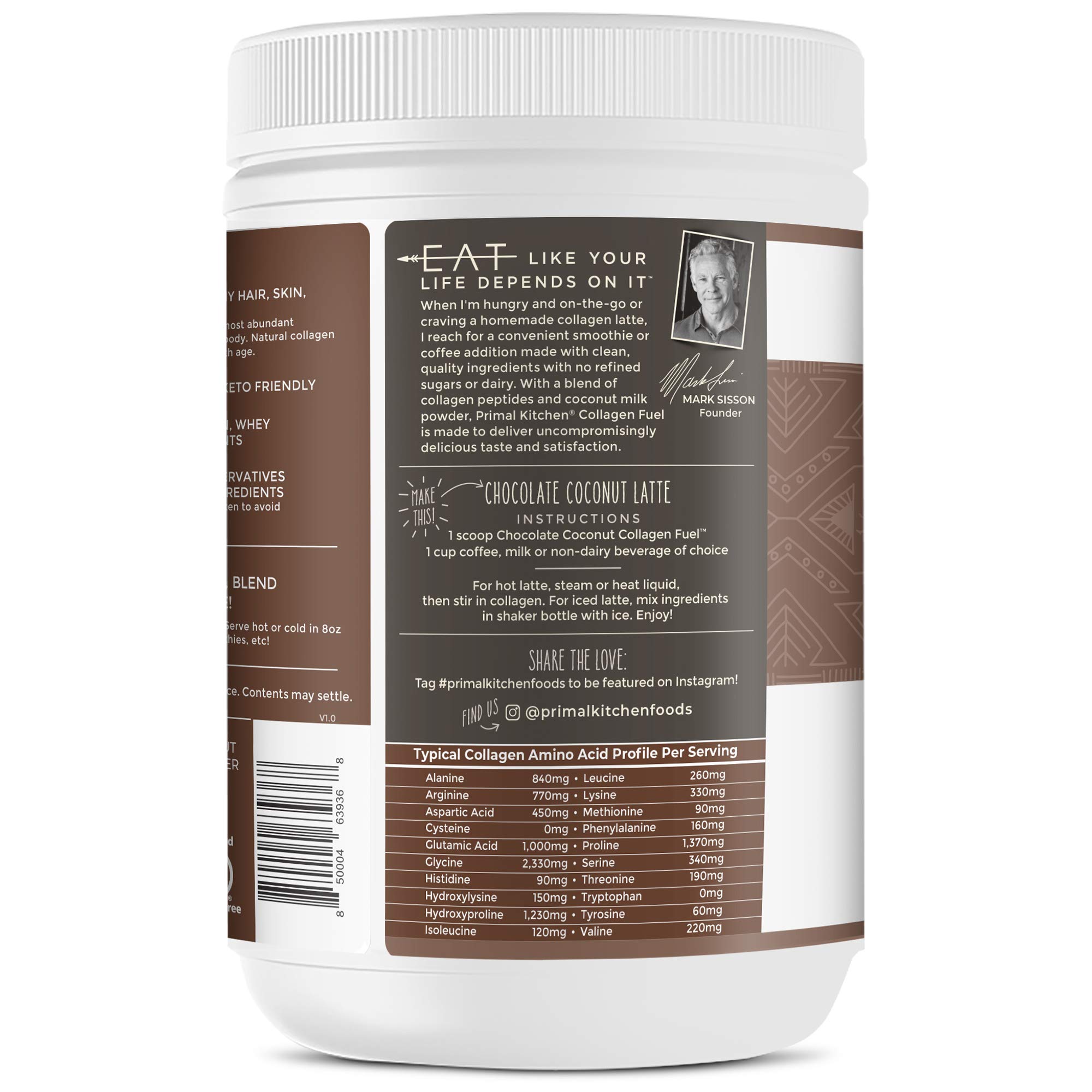 Foto 4 pulgar | Mezcla De Colágeno Y Combustible Para Bebidas Primal Kitchen Chocolate Coconut 600 - Venta Internacional.