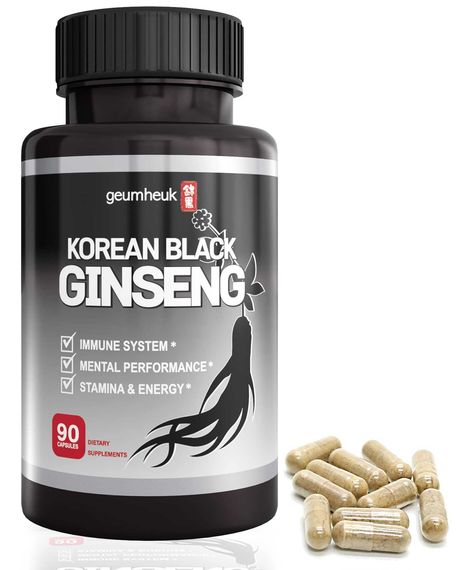 Foto 2 pulgar | Suplemento GeumHeuk Panax Ginseng Negro Coreano 1000 mg 90 Cápsulas - Venta Internacional