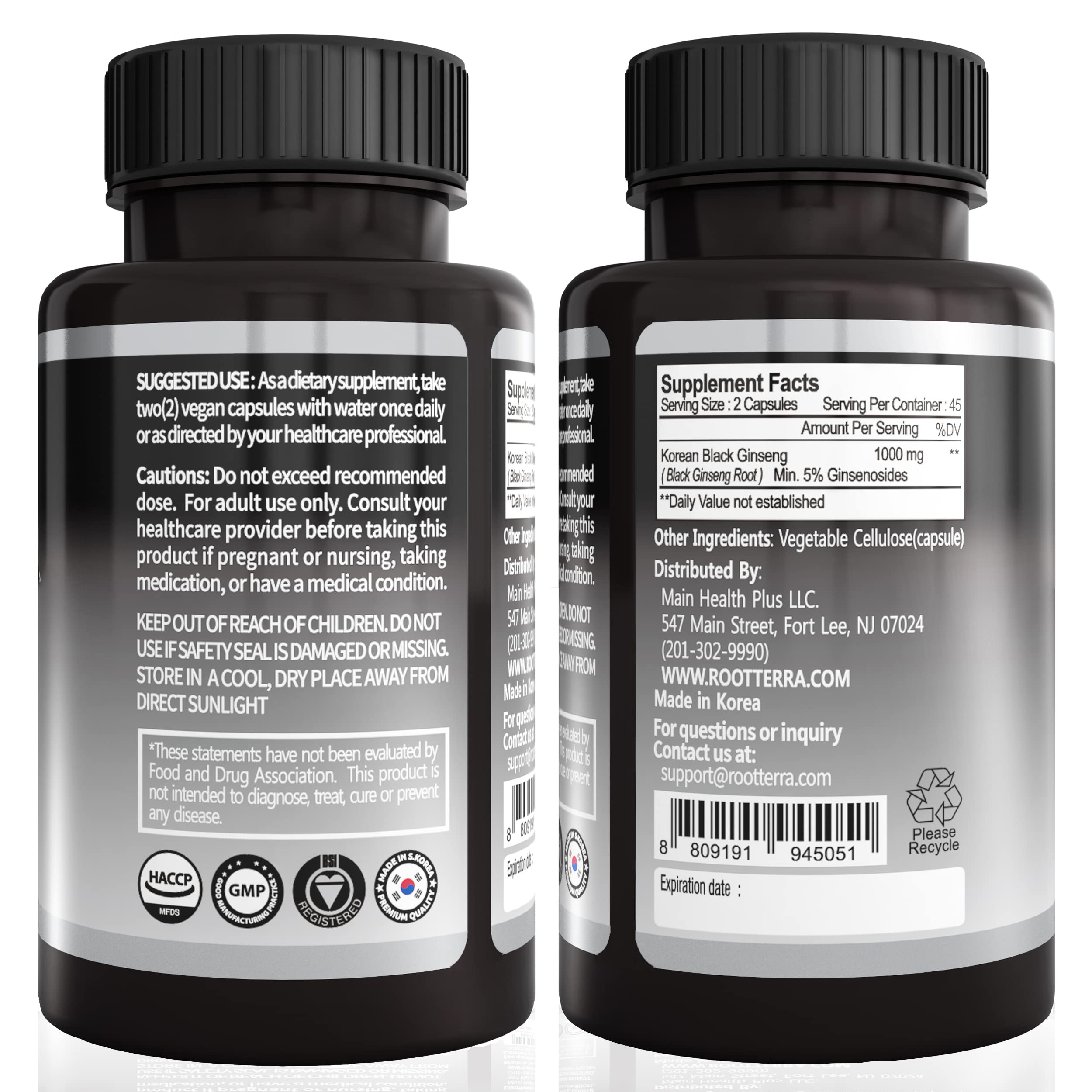 Foto 3 pulgar | Suplemento GeumHeuk Panax Ginseng Negro Coreano 1000 mg 90 Cápsulas - Venta Internacional