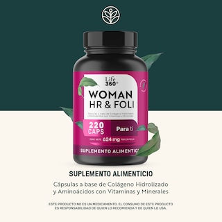 Foto 2 | Life 360+ Woman Hr & Foli 220 Caps Colágeno Y Vitaminas