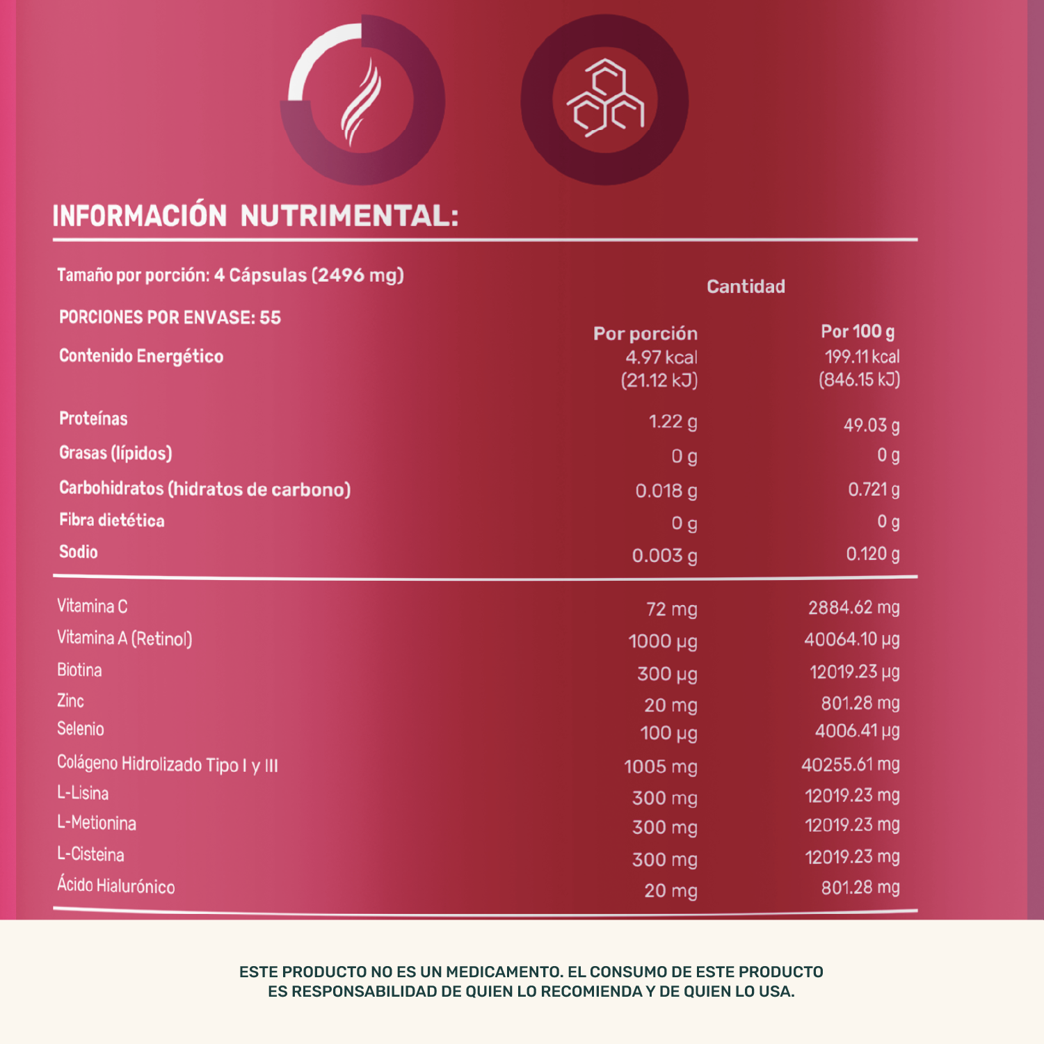 Foto 5 | Life 360+ Woman Hr & Foli 220 Caps Colágeno Y Vitaminas