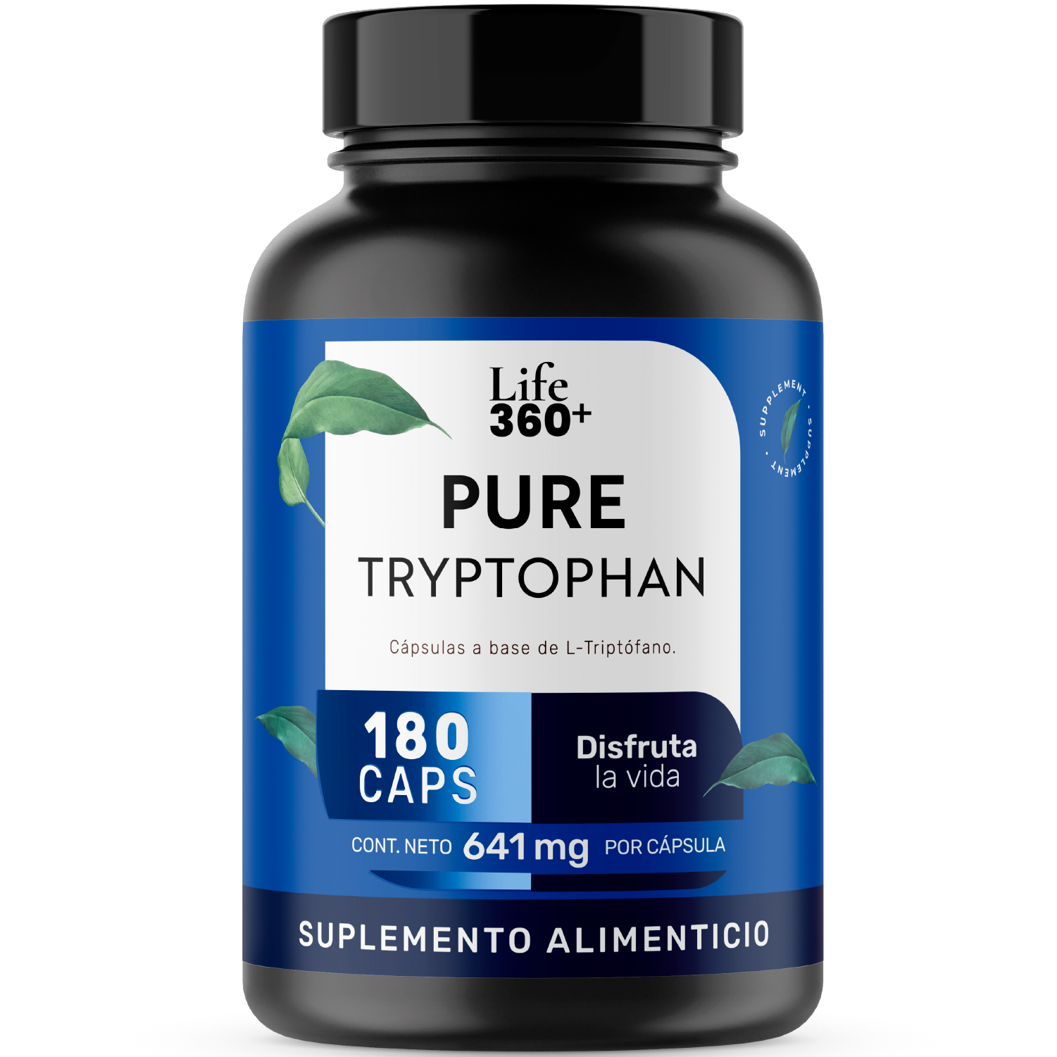 Foto 2 pulgar | Life 360+ Pure Tryptophan 180 Caps A Base De L-triptófano