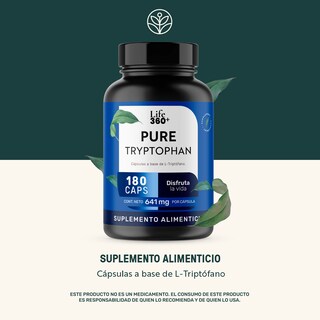 Foto 2 | Life 360+ Pure Tryptophan 180 Caps A Base De L-triptófano
