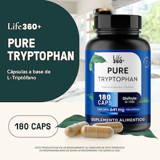 Foto 4 | Life 360+ Pure Tryptophan 180 Caps A Base De L-triptófano