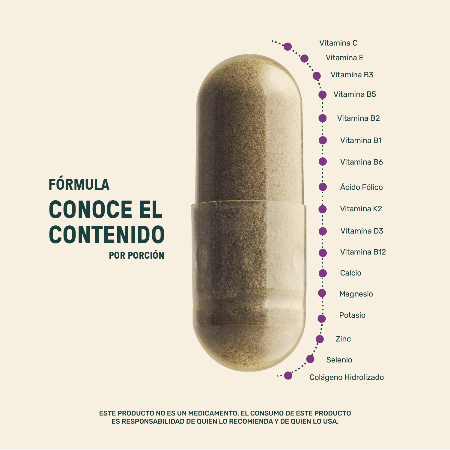 Foto 4 pulgar | Life360+ Folic Acid Collagen 220 Caps Colágeno Ácido Fólico
