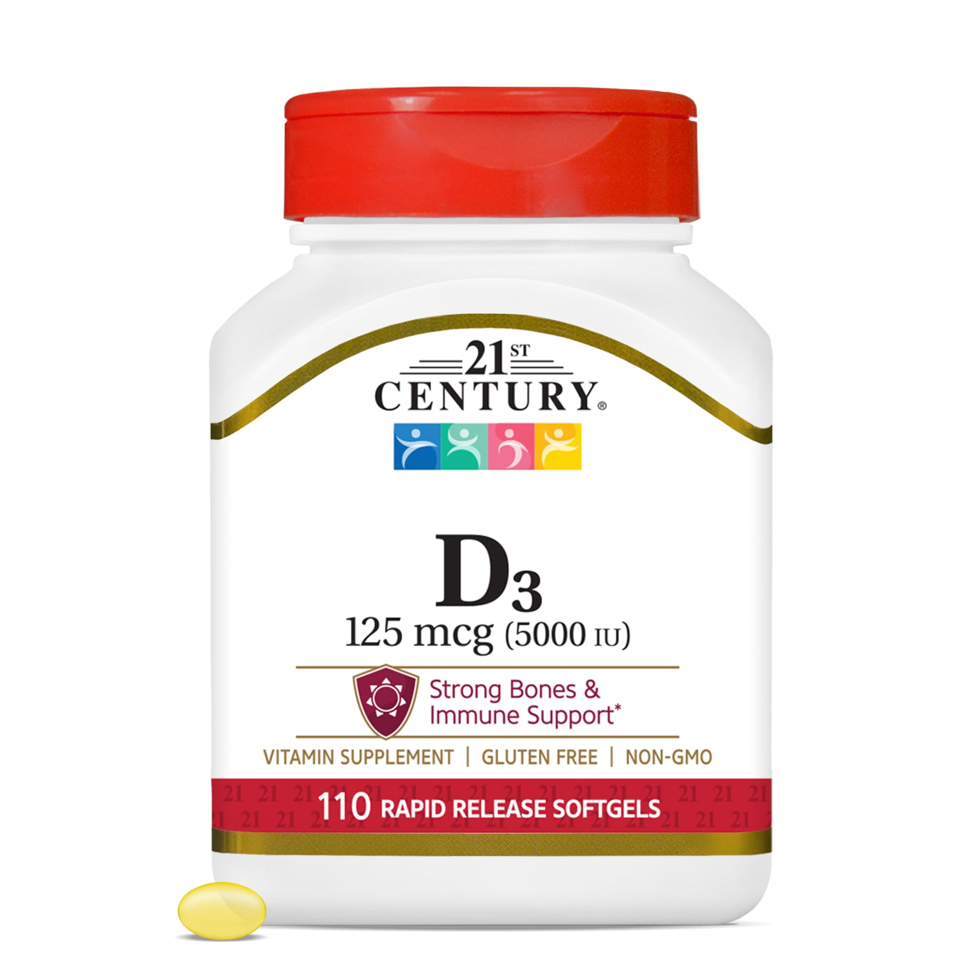 Foto 1 | Suplemento de Vitamina D3 de 21st Century Healthcare 125 mcg 110 Cápsulas Blandas - Venta Internacional