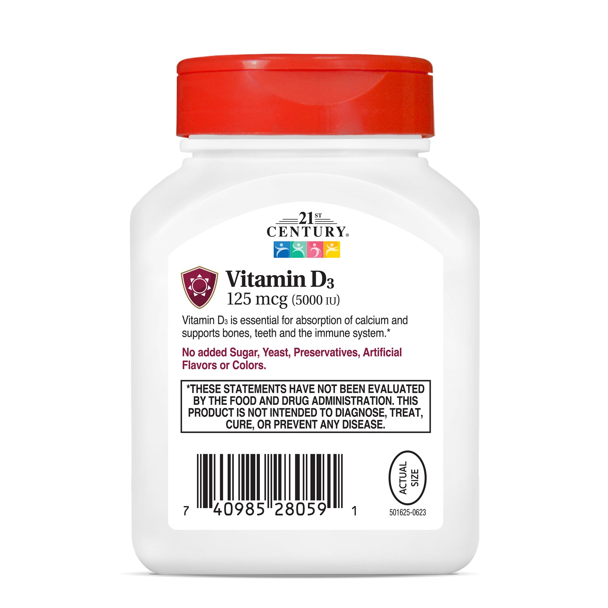 Foto 6 | Suplemento de Vitamina D3 de 21st Century Healthcare 125 mcg 110 Cápsulas Blandas - Venta Internacional