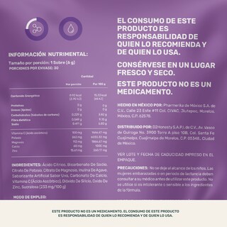 Foto 5 | Life360+ Electro-mix Effervescent Drink Uva 30 Sobres