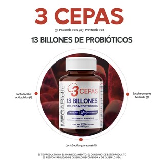 Foto 3 | Pre Pro Y Postbióticos Megabiotic 120 Caps Probióticos