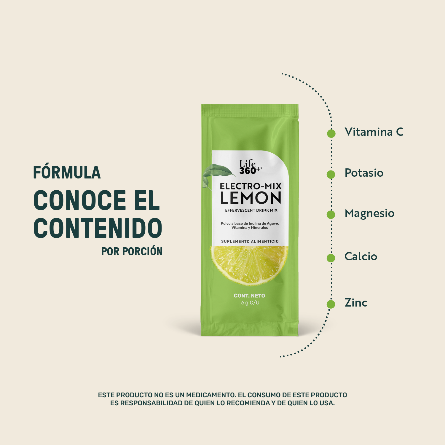 Foto 4 pulgar | Life360+ Electro-mix Effervescent Drink Limón 30 Sobres