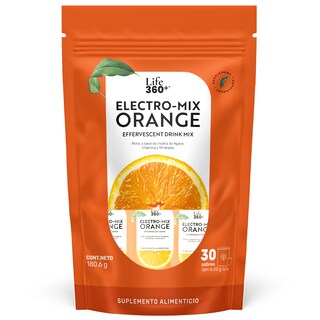 Foto 1 | Life360+ Electro-mix Effervescent Drink Naranja 30 Sobres