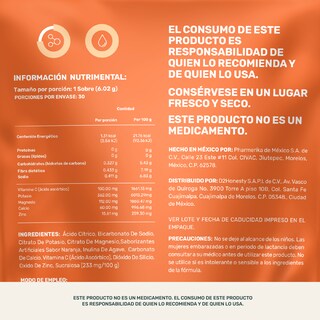 Foto 5 | Life360+ Electro-mix Effervescent Drink Naranja 30 Sobres