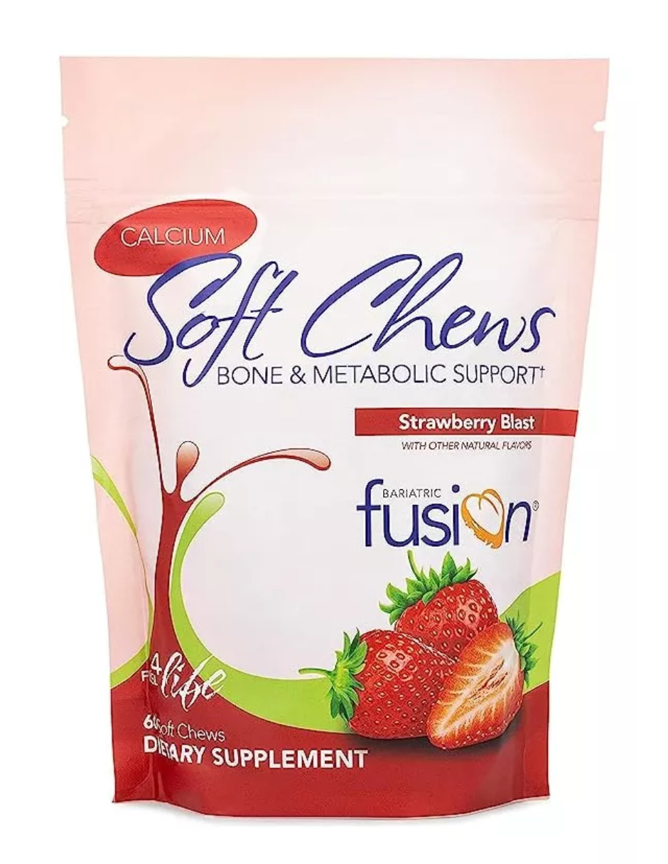 Foto 2 pulgar | Suplemento Bariatrico Bariatric Fusion Strawberry Calcium 60 Masticables