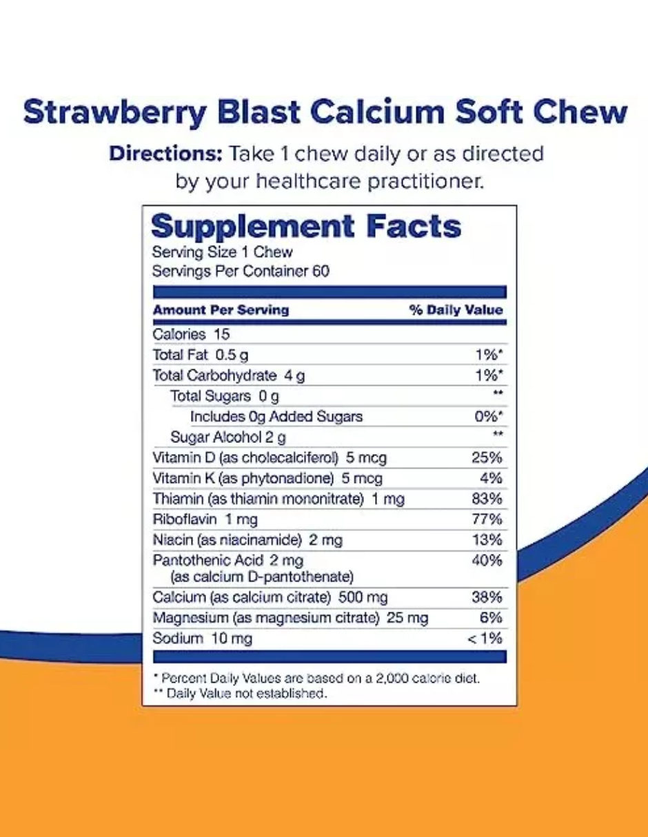 Foto 3 pulgar | Suplemento Bariatrico Bariatric Fusion Strawberry Calcium 60 Masticables