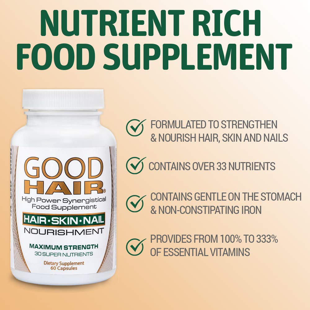 Foto 5 pulgar | Suplemento Century Systems Good Hair Maximum Strength 60 Cápsulas - Venta Internacional.