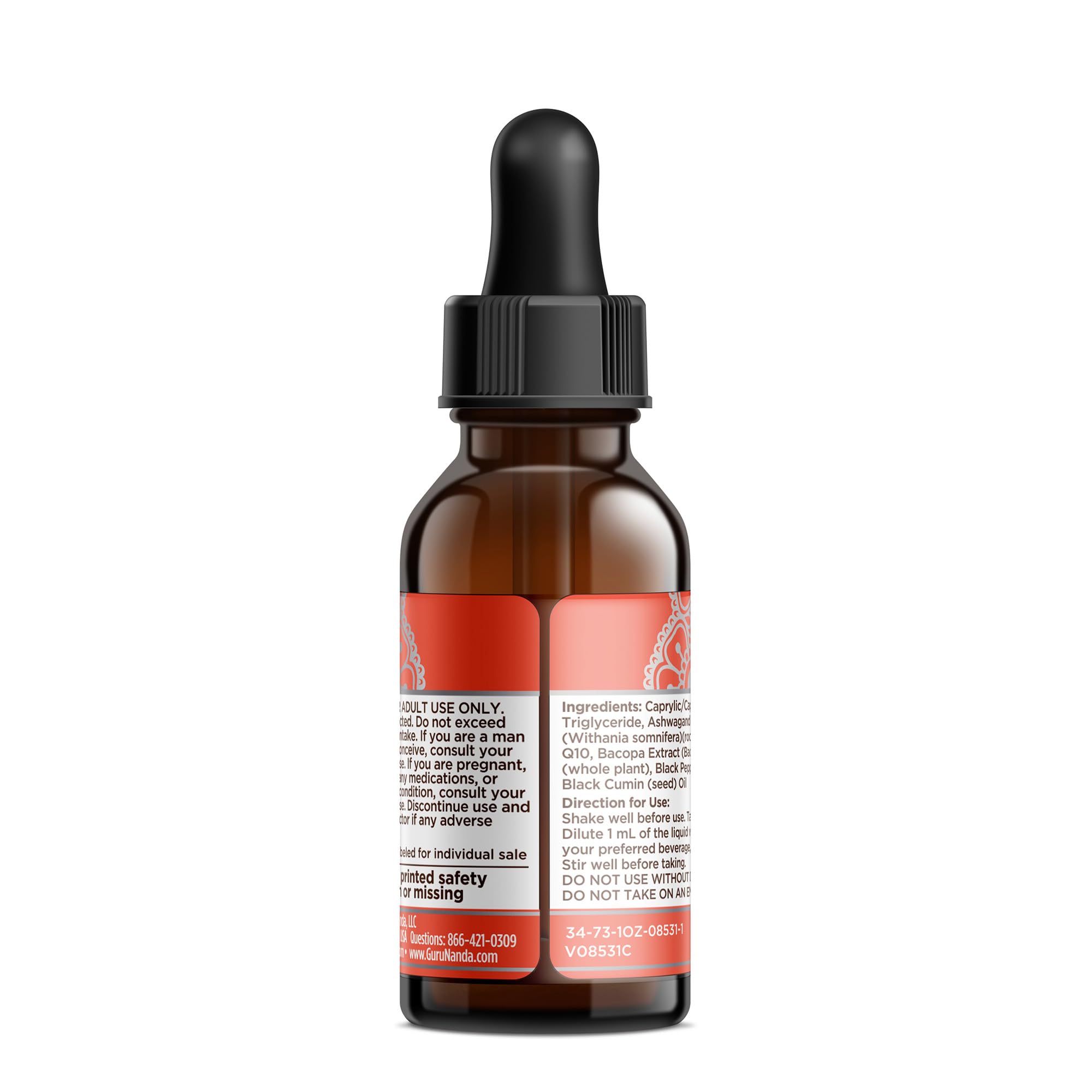 Foto 8 pulgar | Suplemento Gurunanda Liquid Ashwagandha Con Bacopa 30 Ml - Venta Internacional.