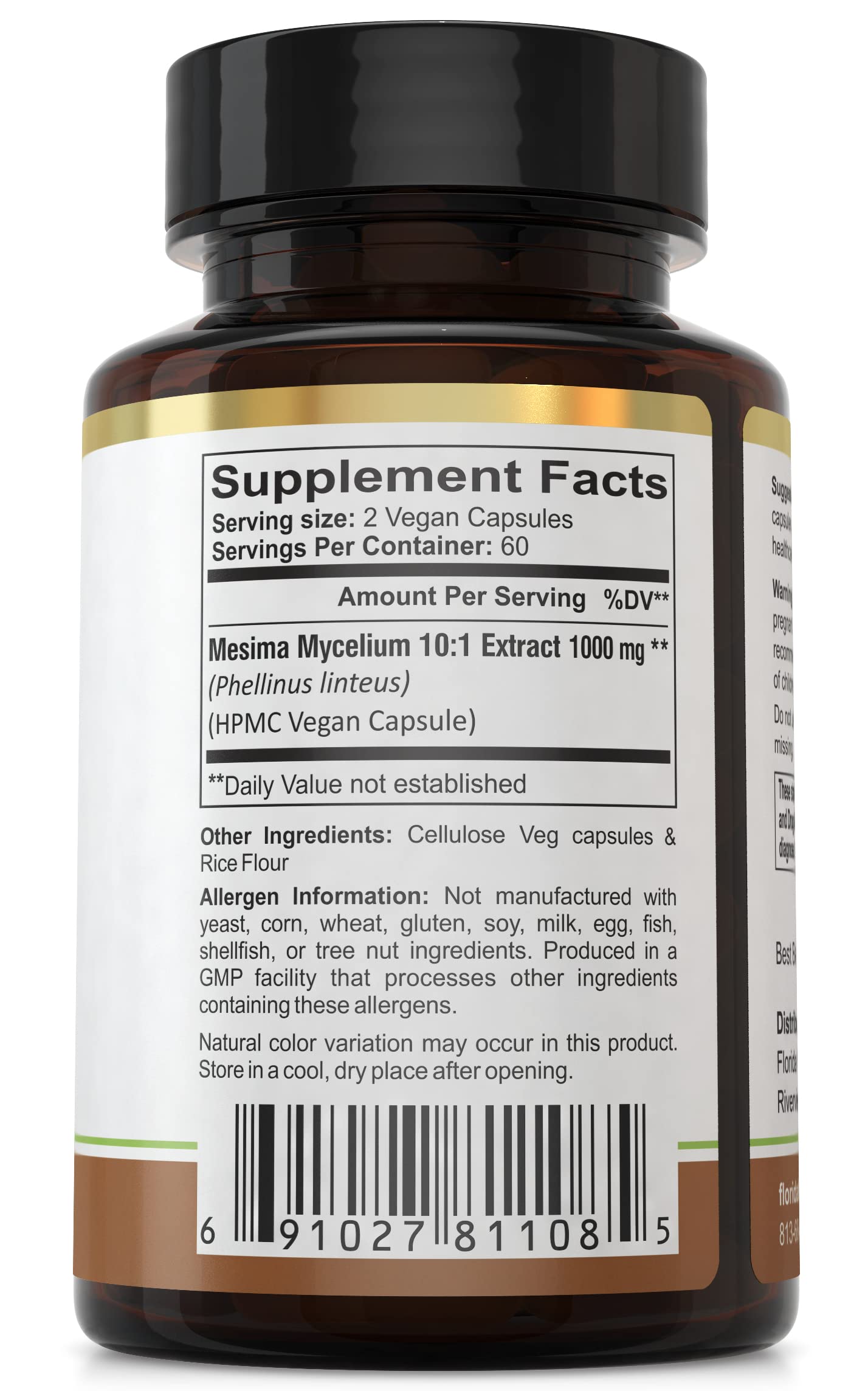 Foto 4 pulgar | Suplemento Florida Herbal Pharmacy Mesima Extract 10:1 120 Cápsulas - Venta Internacional.